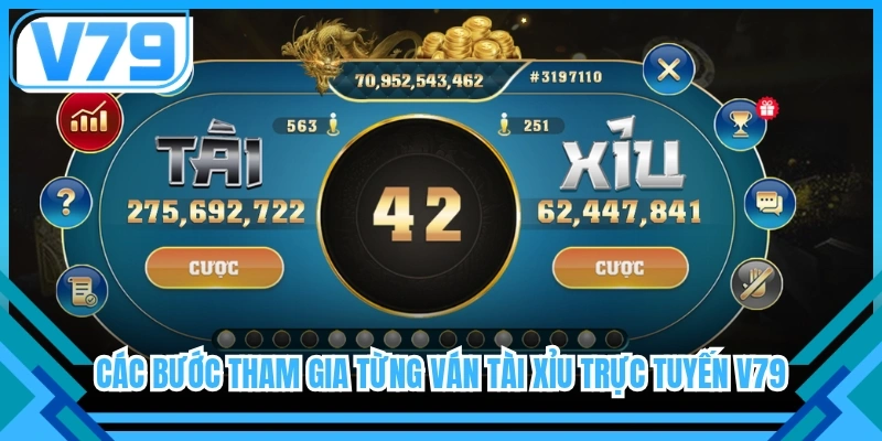 Các bước tham gia từng ván tài xỉu trực tuyến V79
