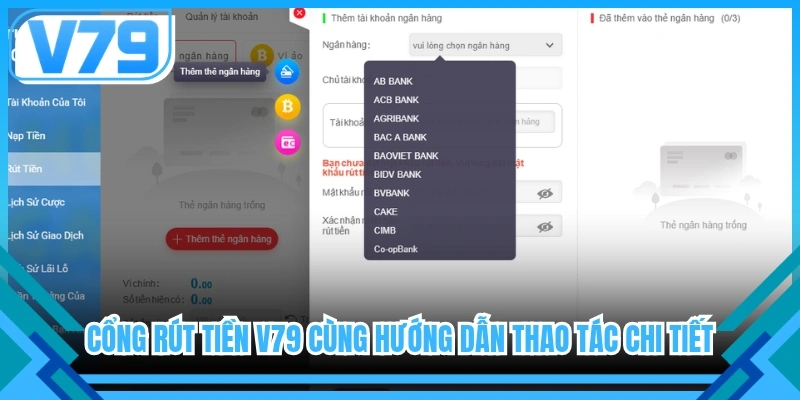 Cổng rút tiền V79 cùng hướng dẫn thao tác chi tiết