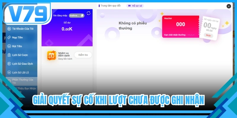 Giải quyết sự cố khi lượt chưa được ghi nhận