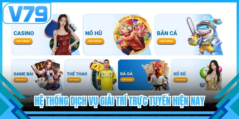 Hệ thống dịch vụ giải trí trực tuyến hiện nay